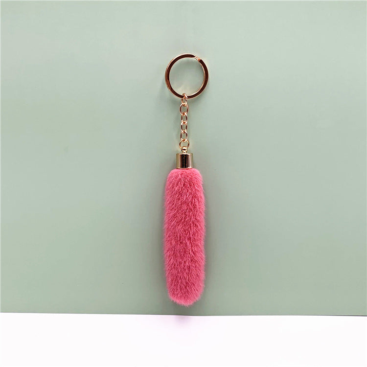 Wholesale Metal Tassel Plush Creative Keychain